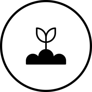Topraktan çıkan, büyümeyi, doğayı ve çevresel farkındalığı sembolize eden sürdürülebilir kavramlara uygun minimalist bir simge..