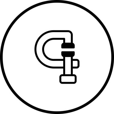 Bir kıskaç aracının temiz ve basit bir vektör çizimi. Endüstriyel veya teknik bağlamlarda kullanılabilir. İnşaat veya donanım ile ilgili simgeler veya semboller için mükemmel.