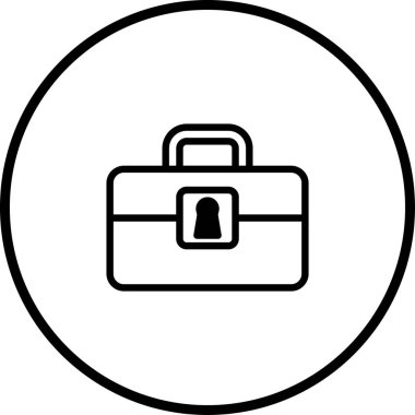 Bir bavul simgesinin minimalist vektör çizimi, iş ve seyahatle ilgili tasarımlarda kullanmak için mükemmel. Kolay entegrasyon için basit ve temiz özet biçimi.