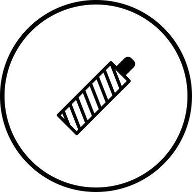 Bir burrito 'nun minimalist siyah beyaz çizgisi çizimi. Menüler, restoran markaları ya da kültürel temalar için mükemmel. Klasik bir Meksika mutfağı lezzetini temsil ediyor..