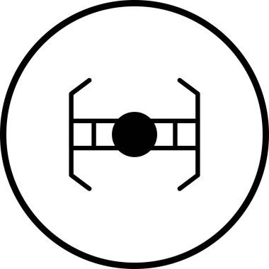 Soyut bir grafik tasarımı. Bir çember içinde dizilmiş geometrik şekiller ve çizgiler, çeşitli tasarım projeleri için modern ve minimalist bir illüstrasyon oluşturur..