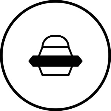 Silüet halinde bir UFO 'nun yer aldığı minimal bir simge, gizem, seyahat ve ileri teknoloji taşıyor. Bilim ve uzay yolculuğu teması için mükemmel..