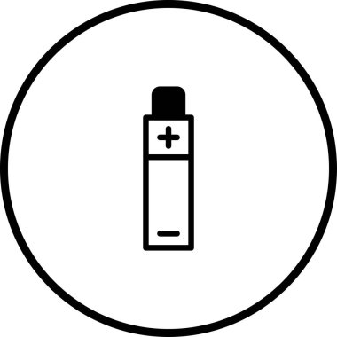 Enerji, güç ya da teknolojiyle ilgili kavramları tasvir etmek için uygun bir bataryanın minimalist siyah beyaz simgesi. Basitlik ve görsel berraklık için tasarlandı.