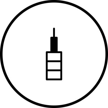 Bu daire içinde biçimlendirilmiş bir binanın minimalist bir simge tasarımı. Basit, geometrik ve kolayca bir mimari tasvir olarak tanınabilir..