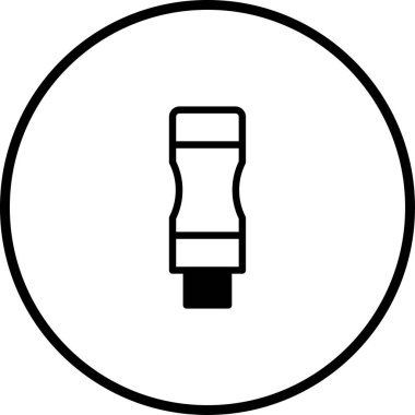 Çember içinde bir USB konnektörünü temsil eden temiz ve minimalist bir simge. Teknoloji temalı tasarım ve planlar için mükemmel..