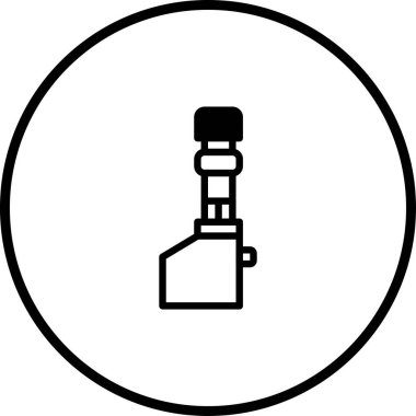 Bir çemberin içindeki bilimsel bir mikroskobun basit bir çizgisi. Eğitici ya da tıbbi içerik için uygun. Bilim, araştırma ve araştırma temaları sunuluyor.