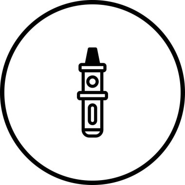 Elektronik sigaraları ve modern yaşam tarzı seçimlerini resmetmek için mükemmel olan bir buharlaştırma cihazının minimalist simgesi. Bu basit tasarım teknoloji ve alışkanlıkları iletir..