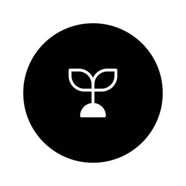 Bu resim, zıt dairesel arkaplan karşısında minimalist bir bitki tasarımı sergiliyor. Büyüme, sürdürülebilirlik ve yeni başlangıçlar temaları çağrıştırarak, onu ekolojik bilinçli projeler için ideal hale getiriyor..