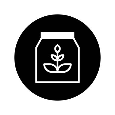 Paketin içinde büyümeyi ve sürdürülebilirliği sembolize eden minimalist bir ikon. Tasarım temiz, modern ve çevre dostu kavramları temsil etmek için mükemmel..