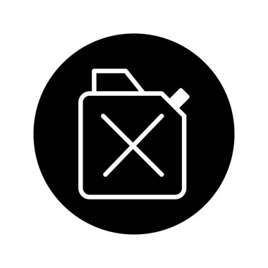 Yakıtın minimalist bir tasviri bir çemberin içinde ikon oluşturabilir. Bu çizim benzin istasyonları, otomotiv hizmetleri ve enerji ile ilgili projeler için mükemmeldir..