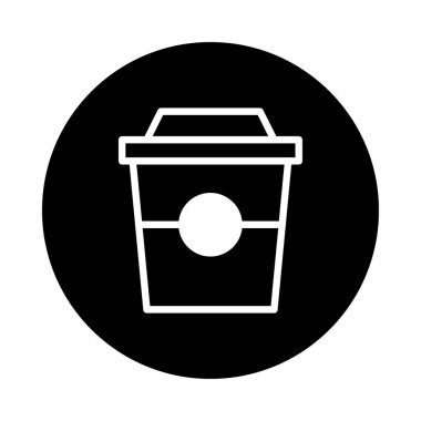 Bir kahve fincanı ikonunun basit bir siyah beyaz vektör çizimi. Bu temiz ve modern tasarım markalaşma, menüler veya diğer grafik projelerinde kullanmak için mükemmeldir..