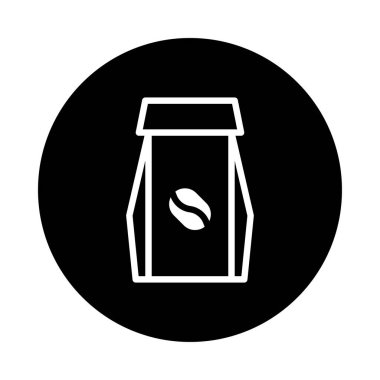 Marka tasarımları için bir kahve paketinin basit bir vektör çizimi, sıcak kafein içecekleri. Ürün gösterim kalitesi için mükemmel.