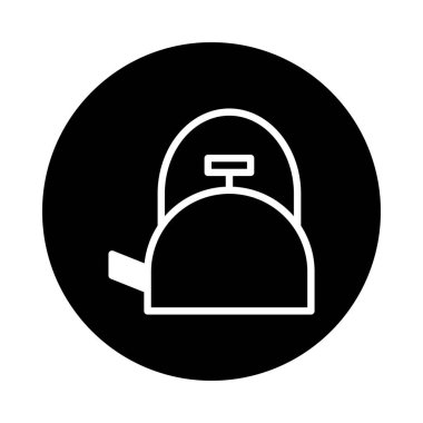 Çaydanlık ikonunun basit siyah beyaz çizimi. Temiz, modern estetik arayışında olan mutfak eşyaları, içecek veya tasarım projeleri için idealdir.