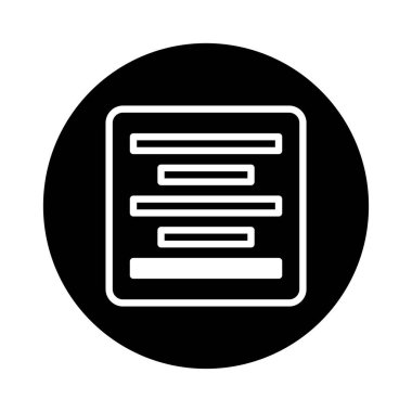 Siyah arkaplan üzerinde minimalist bir belge simgesi, yapılandırma ayarlarını ve veri sunumunu net ve zarif bir şekilde sembolize eder.