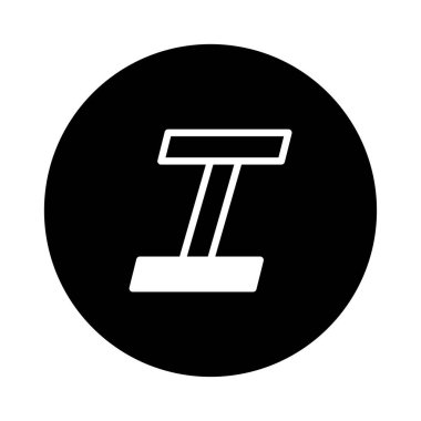 Siyah bir daire içinde stilize bir harf ikonu içeren minimalist bir logo tasarımı. Fitness ve sporla ilgili markalaşma için uygun.