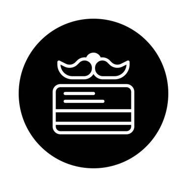 Bıyık grafikli bir kartvizit içeren stilize tasarım, berber dükkanı markalaşması veya kişisel bakım logosu için ideal, temiz bir estetik sunuyor..