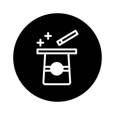 Sihirli, illüzyonlu ve yaratıcı performansın sembolü olan sihirli bir şapka. Logolar, tasarımlar ve görsel sunumlar için mükemmel, yaratıcılığınızı herhangi bir şey yaratmak için kullanın.