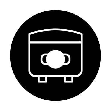 Basit bir elektrikli alet içeren bir vektör çizimi. Tasarım siyah beyaz, çeşitli uygulamalar için uygun temiz ve modern bir estetik sunuyor..