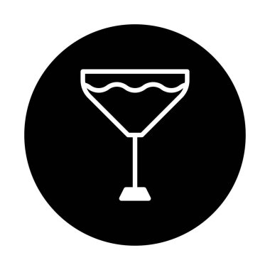 Bu minimalist siyah beyaz resim bir martini cam ikonu içeriyor. Temiz çizgiler ve basit tasarım bir sofistike hissi uyandırıyor, logolar ve grafik elementler için mükemmel..