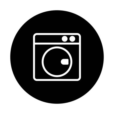 Çamaşır makinesinin basit ama etkili bir temsili, çamaşır servisini temsil etmek ya da temizliği teşvik etmek için ideal.