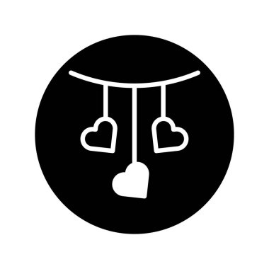 Aşkı ifade etmek ya da Sevgililer Günü 'nü kutlamak için mükemmel bir minimalist vektör illüstrasyonu. Bu basit ama zarif grafik romantik bir dokunuş ekler..