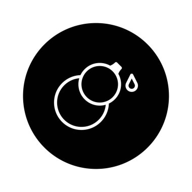 Doğal terapi ve bütünsel sağlığı sembolize eden önemli bir yağ damlacısını tasvir eden minimalist bir vektör çizimi. Tasarım bir sakinlik ve refah hissi uyandırıyor..