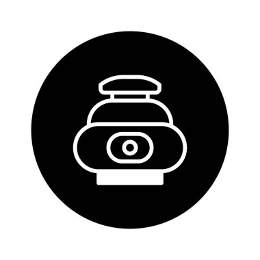 Parfüm şişesinin minimalist çizimi. Güzellik markası, kozmetik ürün tasarımı veya aromatik illüstrasyon projeleri için ideal. Basit ve zarif vektör grafiği.