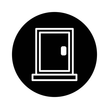 Minimalist bir kapı simgesi temiz çizgiler ve modern bir estetik içerir. Gösterişli ve grafik bir şekilde girişleri, olasılıkları ve erişimi sembolize eder.
