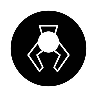 Minimalist bir tasarım, sert bir siyah daireye karşı beyaz pençe makinesi tutucusuna sahiptir. Basit ama cezbedici görüntü atari oyunlarının ve çocukluk eğlencelerinin anılarını canlandırıyor..