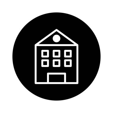 Basit bir yapı ikonu basit bir mimari tasviri sergiler. Gayrimenkul, mimarlık firmaları veya kentsel planlama projeleri için ideal.