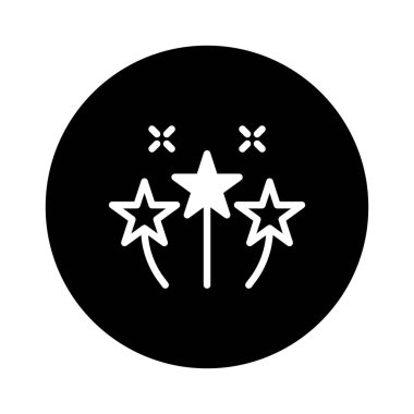 Yıldızlar ve parıltılardan oluşan minimalist bir simge, kutlama ve şenlik için mükemmel. Her projeye biraz sihir ve neşe katmak için ideal..