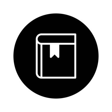 Bu, çeşitli uygulamalar ve tasarımlarda öğrenme, eğitim veya okumayı temsil etmek için mükemmel bir kitap ayracına sahip basit bir vektör simgesi..