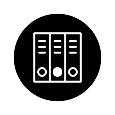 Belge klasörlerinin ikonik temsili, organizasyon ve depolamayı sembolize eden, web ve uygulama arayüzleri için uygun, temiz ve minimalist bir tasarımla sunulan.