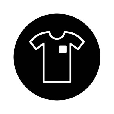 Siyah bir arkaplan üzerine kurulmuş, minimalist beyaz tişört simgesi grafik tasarım projeleri için mükemmeldir. Kıyafet kavramlarını zarif bir şekilde resmediyor..