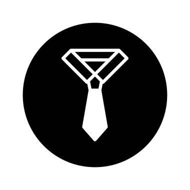 Modern moda aksesuarları ve profesyonel tarz için zarif kravat vektör ikonu tasarımı. Bu basit grafik tasviri kurumsal markalaşma ve stil rehberleri için mükemmeldir..