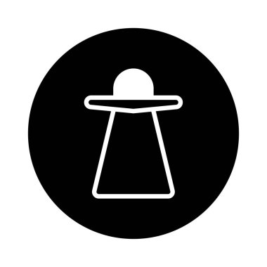 Bir uçan dairenin basit, modern bir çizimi, bilim kurgu, teknoloji veya uzay keşfi ile ilgili projeler için idealdir. Temiz ve çok yönlü tasarım