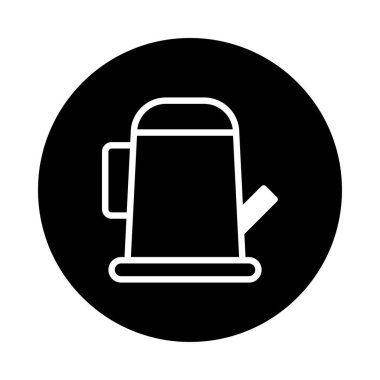 Minimalist sulama, siyah bir çemberin simgesi olabilir. Basit ve zarif bir tasarım sergileyerek, bahçe ya da tarım kavramlarını resmetmek için mükemmel..