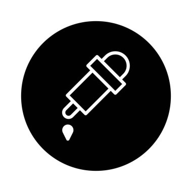 Düşen bir damlacının minimalist bir simgesi. Tek damlası yere düşüyor. Katı siyah bir çembere karşı dizayn edilmiş..