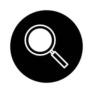 Siyah bir çemberde basit bir büyütme simgesi. Arama, analiz ya da araştırmayı temsil etmek için mükemmel. Projenize berraklık eklemek için bu grafik ögesini kullanın.