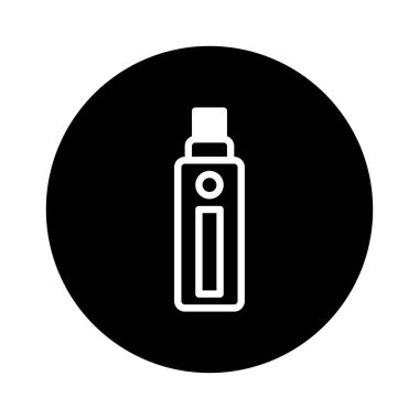 Bu vektör illüstrasyonunda geleneksel sigara içmenin modern bir alternatifini temsil eden minimalist bir tüp ikonu yer almaktadır. Gösterişli tasarım teknolojiyi, yaşam tarzını ve nikotin tüketimini sembolize ediyor..