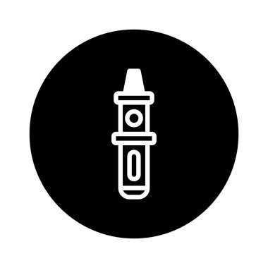 Siyah arkaplanda, sanat, eğitim ve yaratıcı kavramları resmetmek için mükemmel bir minimalist beyaz pastel boya ikonu. Web siteleri, uygulamalar ve grafik tasarım projeleri için ideal.