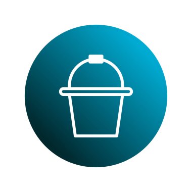 Beyaz kovanın minimalist bir çizimi, canlı bir mavi eğimli çember içinde. Bu temiz ve modern tasarım simgeler, semboller veya grafik elementler için mükemmeldir..