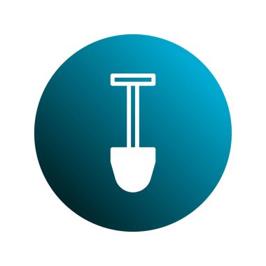 Çeşitli tasarım projeleri için ideal, eğimli mavi bir arkaplana karşı beyaz kürek silueti içeren minimalist bir simge.