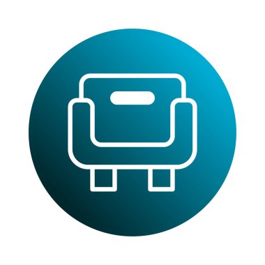 Modern iç estetik ve web tasarım projelerini geliştirmek için ideal bir minimalist mobilya tasarım illüstrasyonu..