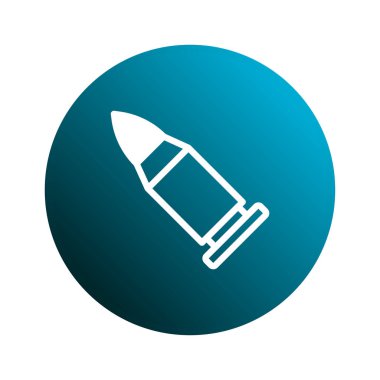 Mavi eğimli, izole bir kurşun vektör çizimi. Görüntü çatışma, tehlike ve mühimmat temaları taşıyor. Askeri kavramları, savunmayı ya da silahlarla ilgili konuları temsil edebilir..