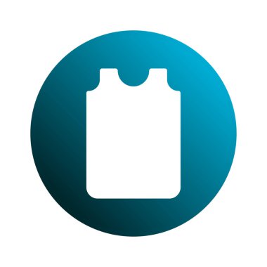 Bir askılı tişörtün minimalist vektör simgesi, giysi, moda veya uygunluk kavramlarını temsil etmek için mükemmel. Çeşitli uygulamalar için temiz ve modern tasarım.