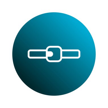 Modern ve minimalist bir vektör grafiği. Moda ya da tasarım projeleri için ideal bir göktaşı dairesi üzerinde kemer tokası. Temiz çizgiler ve basit tasarım zarafet ve işlevselliği iletir..
