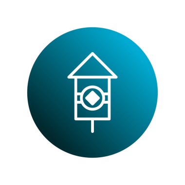 Minimalist bir mavi kuş evi çizimi web siteleri, afişler ve grafik tasarım projeleri için mükemmeldir. Bu vektör tasarımının modern ve yaratıcı bir konsepti var..