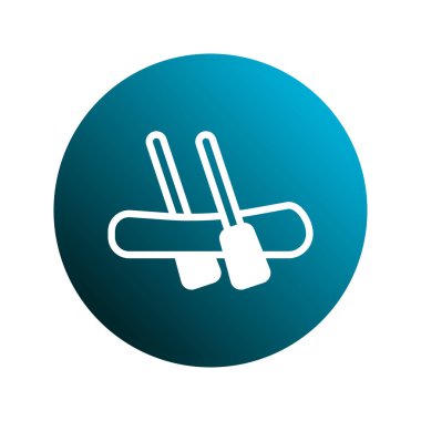 Bir tekne ve kürek sembolü içeren temiz ve modern bir tasarım. Tekne, seyahat veya eğlence için mükemmel bir tasarım. Eğim çemberi derinlik ve görsel cazibe ekler.