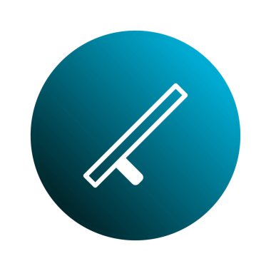 Bu mavi gradyan arkaplanda izole edilmiş beyaz bir baton çizimi. Bu yasa uygulama, güvenlik, koruma, güvenlik ve koruyucu ekipman kullanımını sembolize eder.